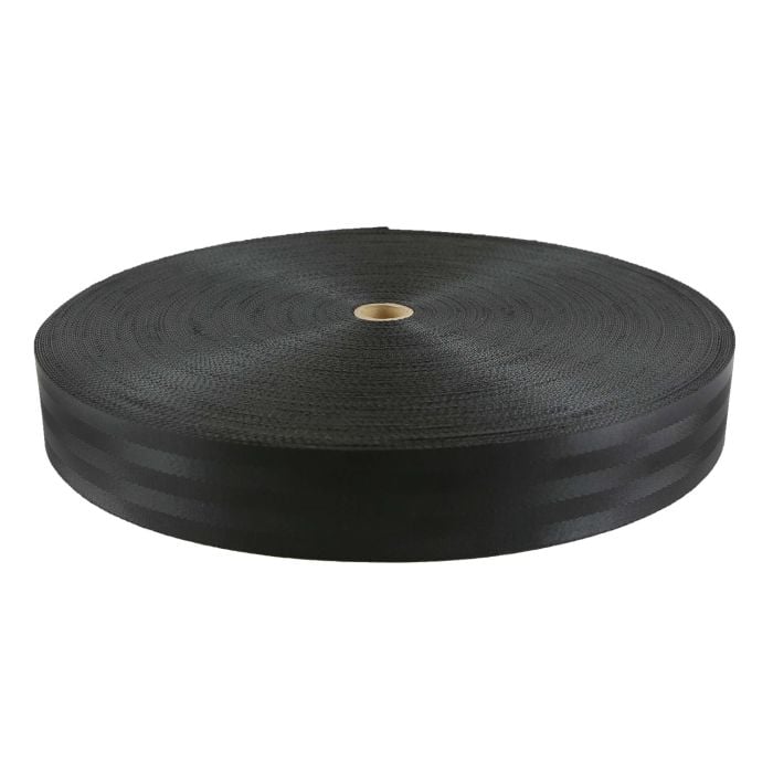 2 Inch Seatbelt Polyester Black