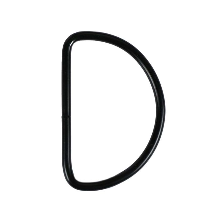 2 Inch Lightwire Black Plated Metal D-Ring