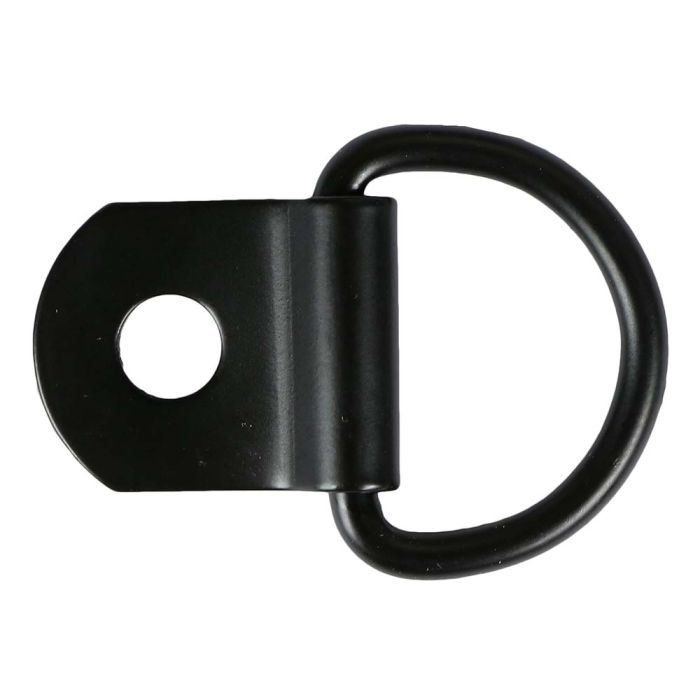 3/4 Inch Black Plated Metal D-Ring with Clip