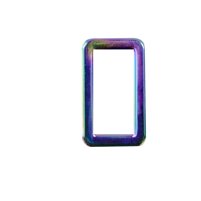 1 Inch Metal Loop Rainbow Plated