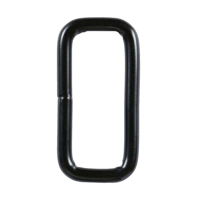 1 Inch Squared Black Plated Metal Loop