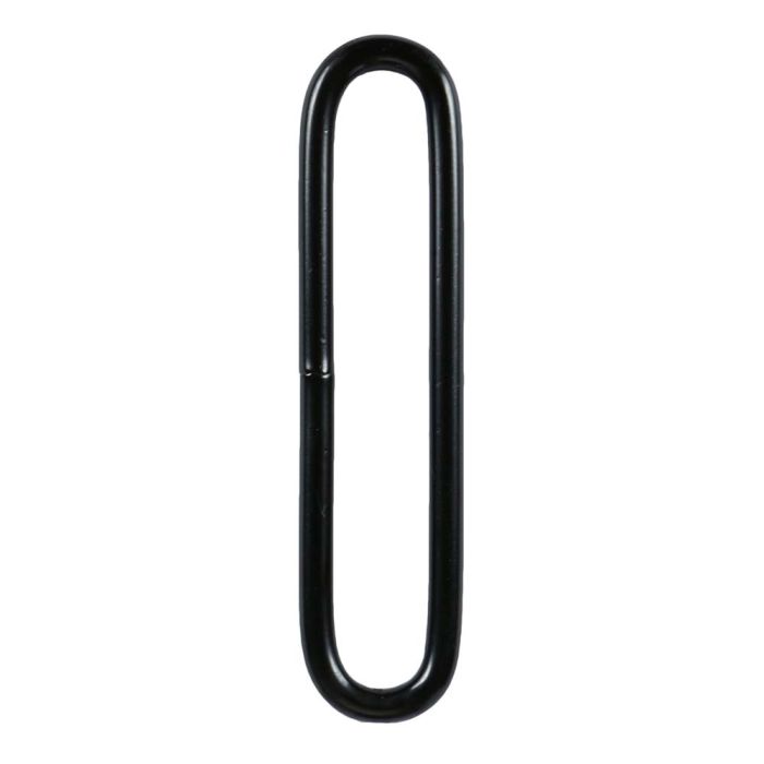 2 Inch Round Black Plated Metal Loop