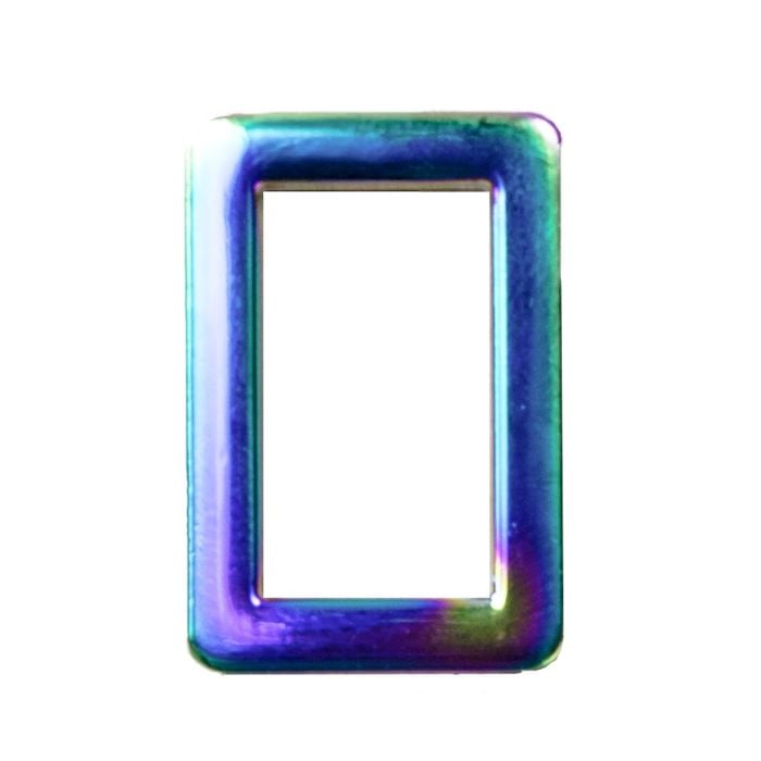 3/4 Inch Metal Loop Rainbow Plated