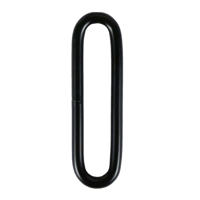1 1/2 Inch Round Black Plated Metal Loop