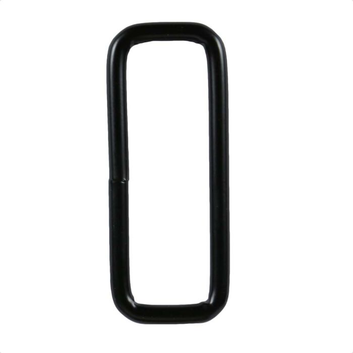 1 1/2 Inch Squared Black Plated Metal Loop