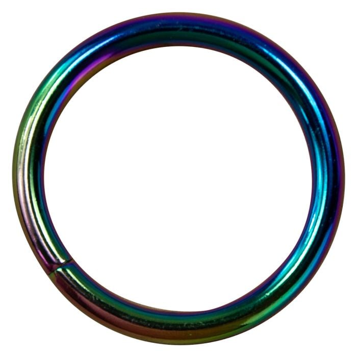 1 1/2 Inch Metal O-Ring Rainbow Plated