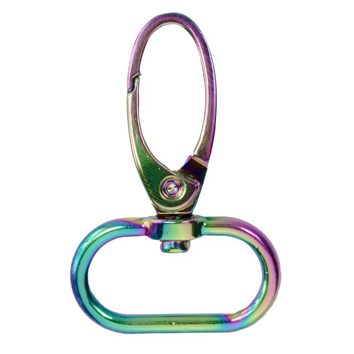 1 Inch Rainbow Plated Metal Rotating Snap Hook