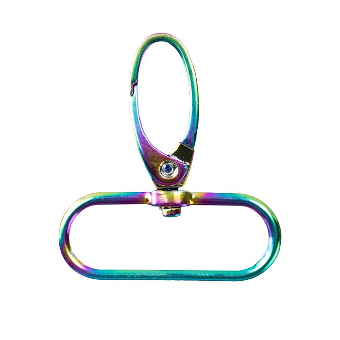 1 1/2 Inch Rainbow Plated Metal Rotating Snap Hook
