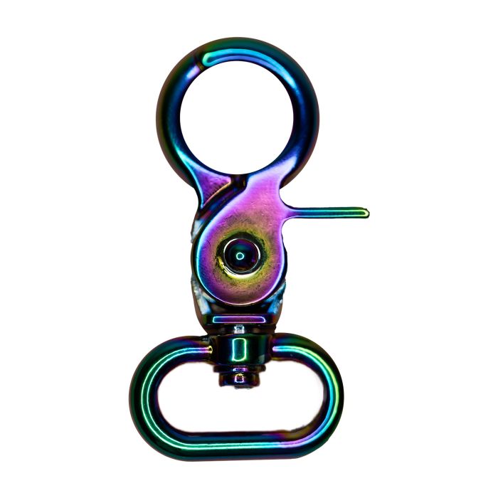 3/4 Inch Rainbow Plated Metal Rotating Trigger Snap Hook