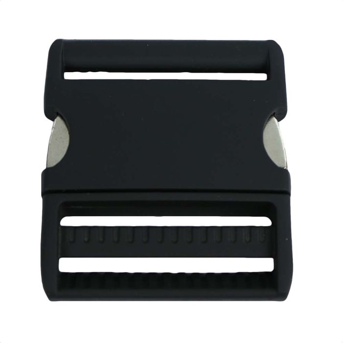 2 Inch Anodized Aluminum Side Release Buckle Matte Black