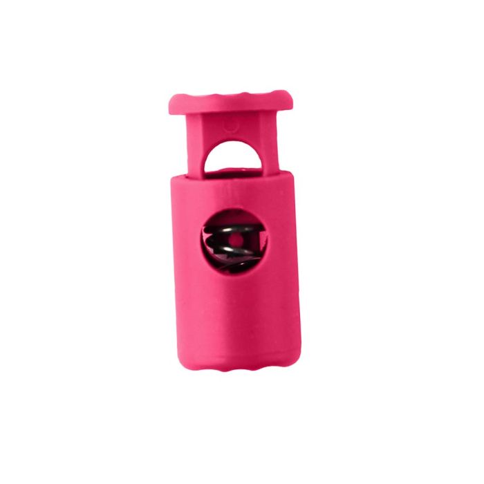 Hot Pink Barrel Style Plastic Cord Lock
