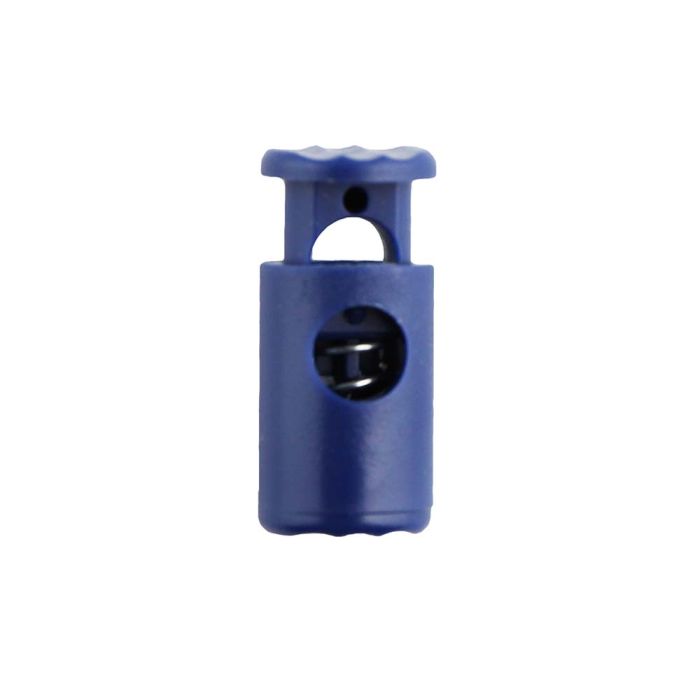 Navy Blue Barrel Style Plastic Cord Lock