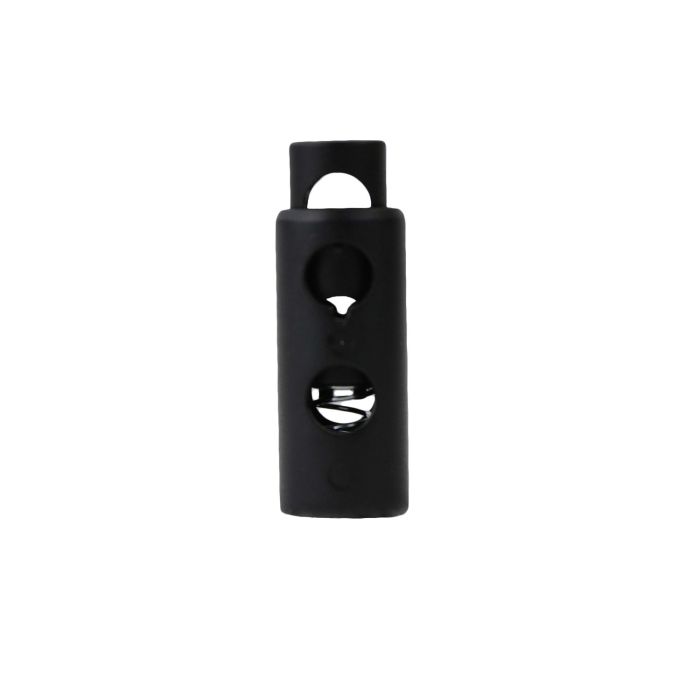 Double Hole Big Bertha Style Plastic Cord Lock Black