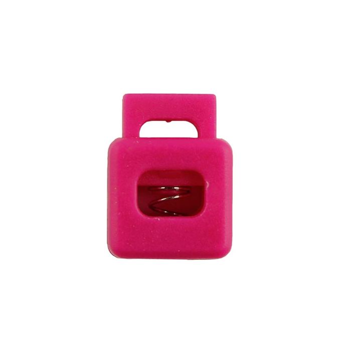 Fuchsia Block Style Plastic Cord Lock