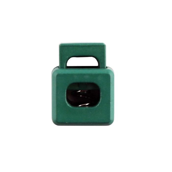 Green Block Style Plastic Cord Lock