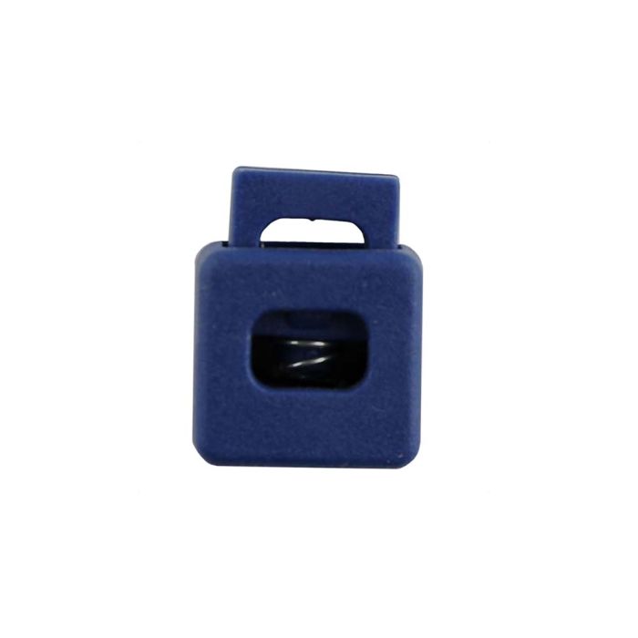 Navy Blue Block Style Plastic Cord Lock