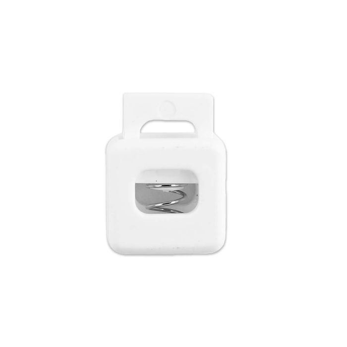 White Block Style Plastic Cord Lock