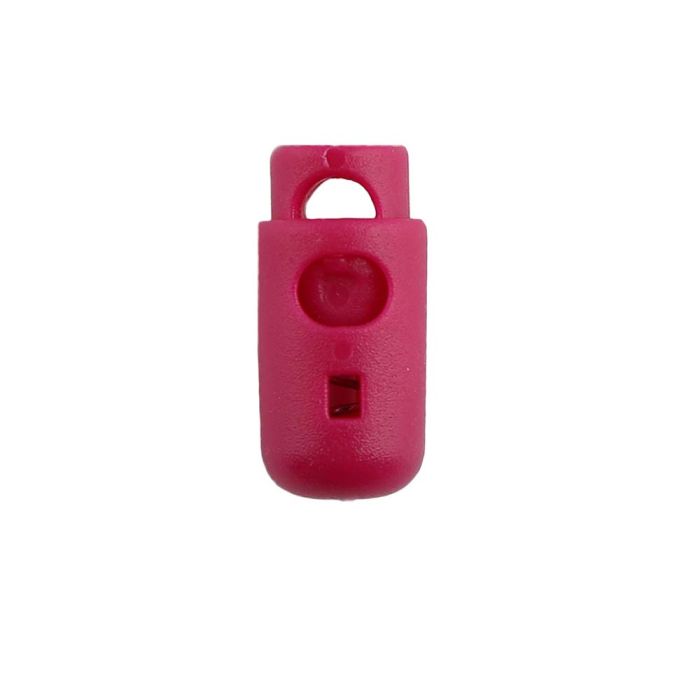 Fuchsia Round Barrel Style Plastic Cord Lock