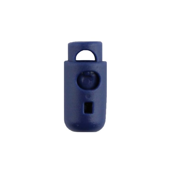 Navy Blue Round Barrel Style Plastic Cord Lock