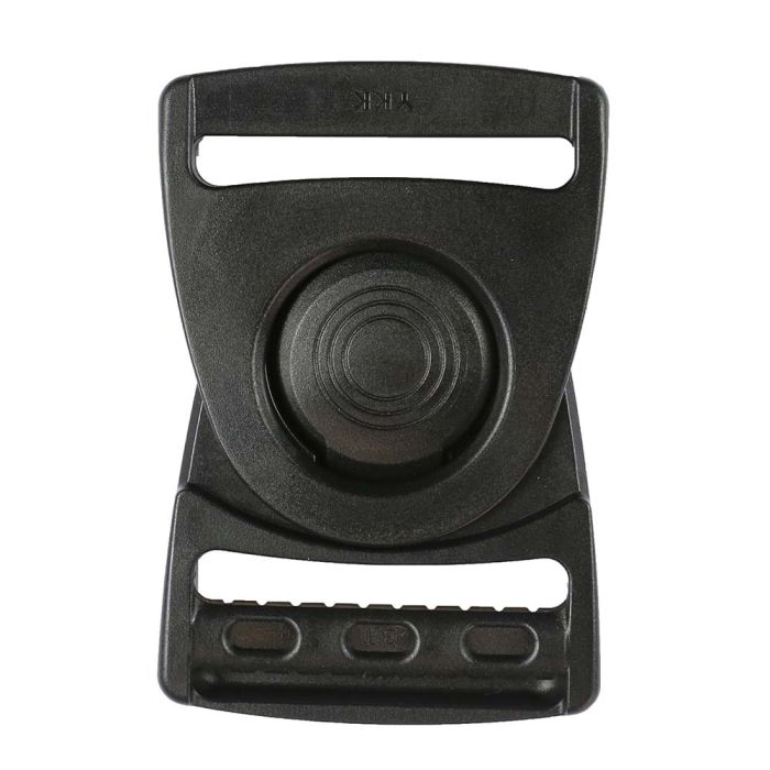 1-1/2 Inch Plastic Rotating Center Release Buckle Black