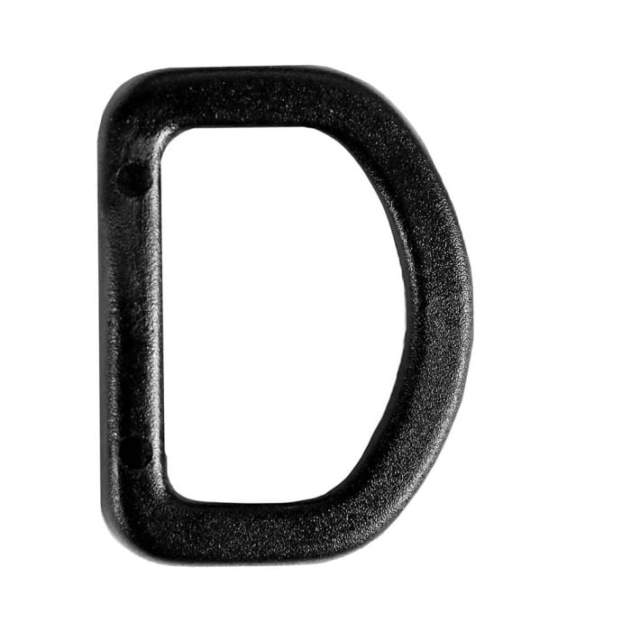1 Inch Plastic D-Ring Black