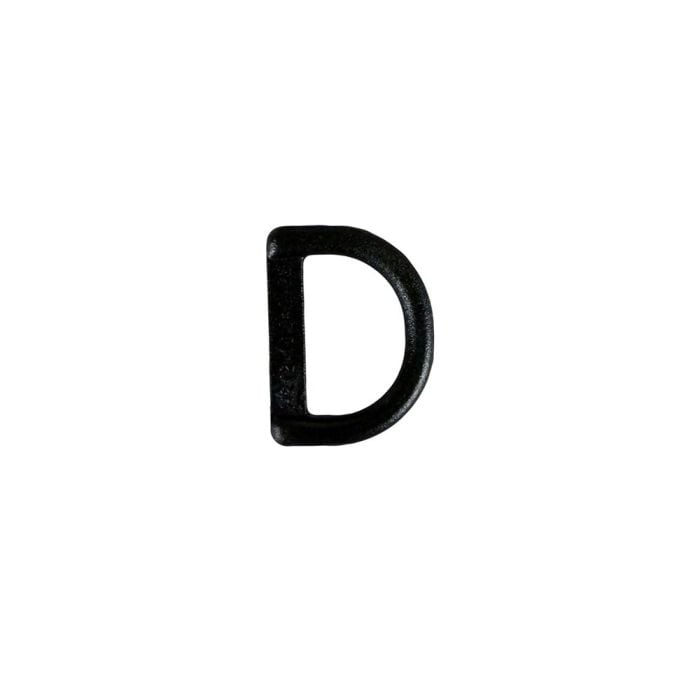 1/2 Inch Plastic D-Ring Heavy Duty Black
