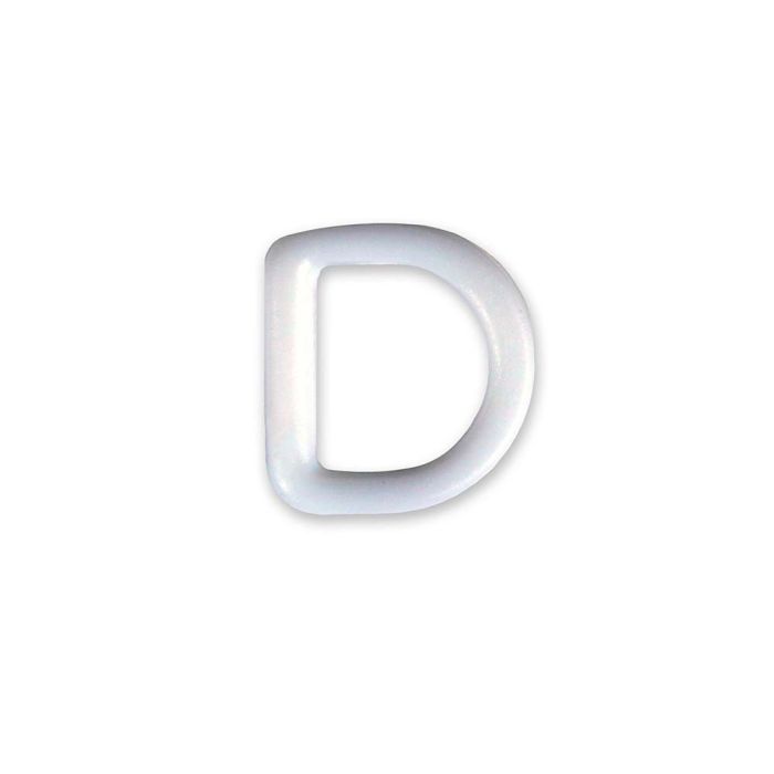 3/4 Inch Plastic D-Ring White