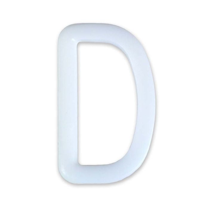 1 1/2 Inch Plastic D-Ring White