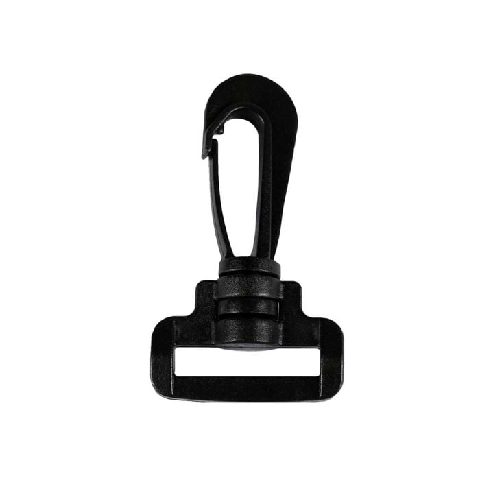 1 Inch Plastic Rotating Snap Hook Black