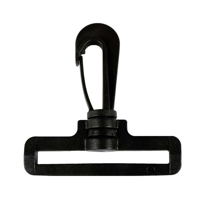 2 Inch Plastic Rotating Snap Hook Black