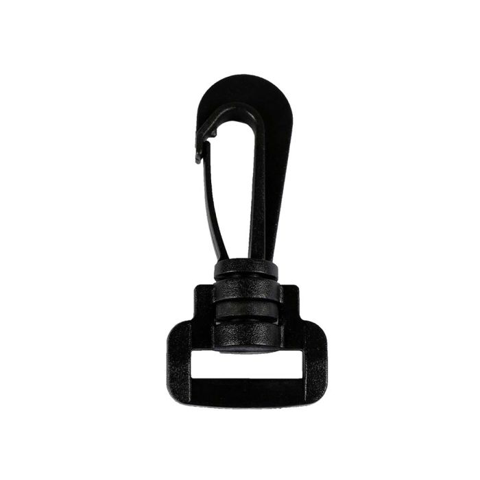 3/4 Inch Plastic Rotating Snap Hook Black