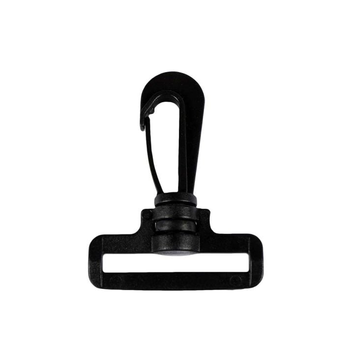 1 1/2 Inch Plastic Rotating Snap Hook Black
