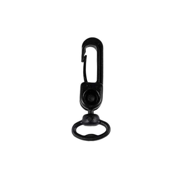 1/2 Inch Universal Plastic Swivel Snap Black