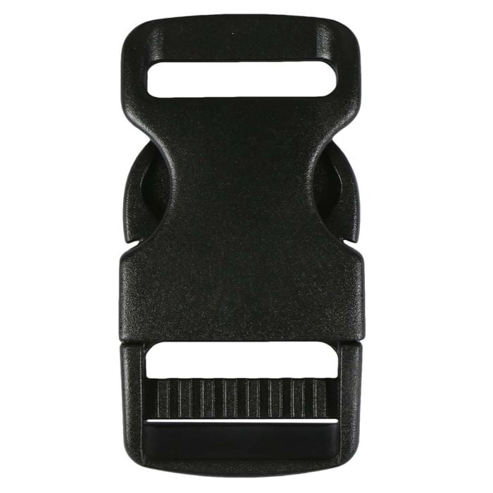 1 Inch Plastic Side Release Buckle Single Adjust Black