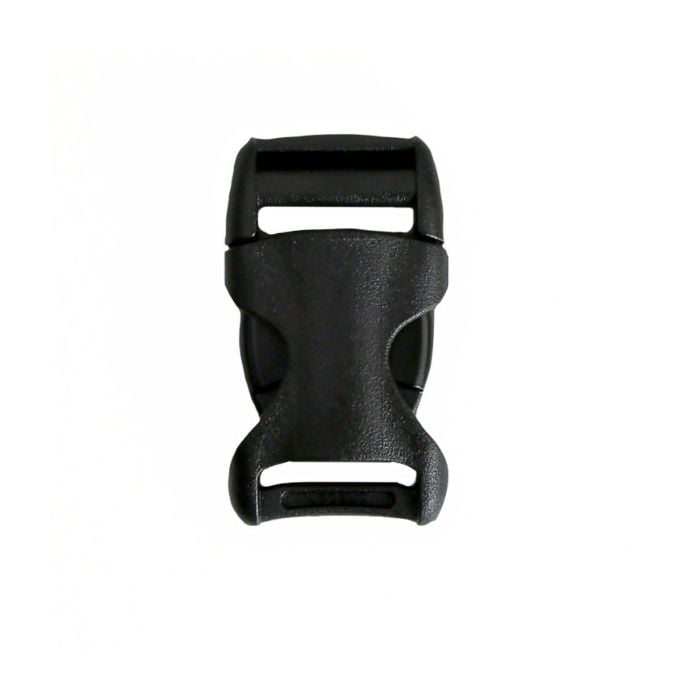 1 Inch Plastic Side Release Buckle Single Adjust Shockonloc Black (Berry Compliant)
