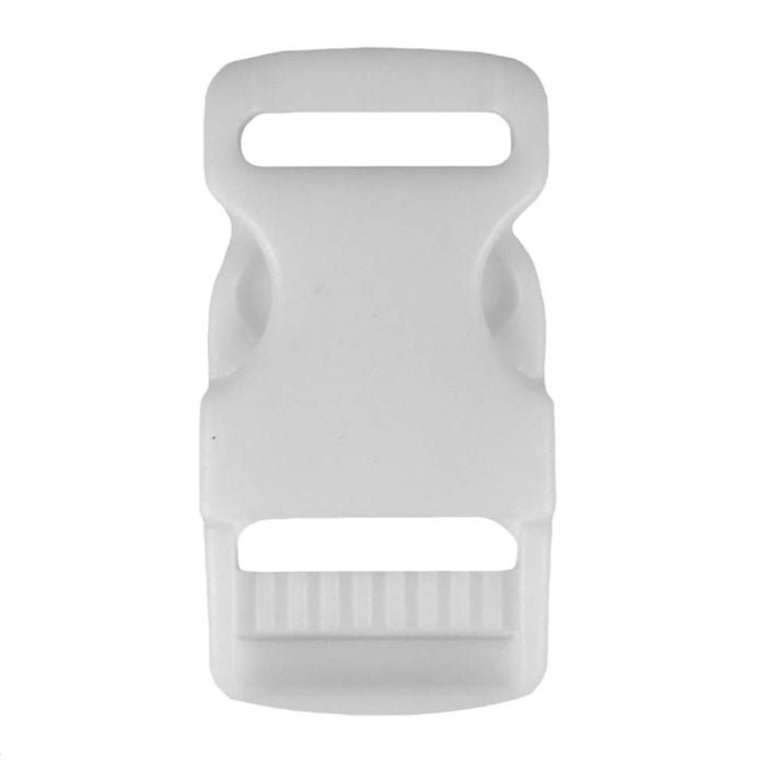 1 Inch Plastic Side Release Buckle Single Adjust White