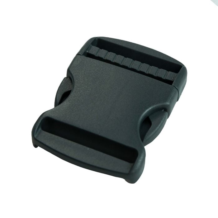 2 Inch Plastic Side Release Buckle Single Adjust Charcoal