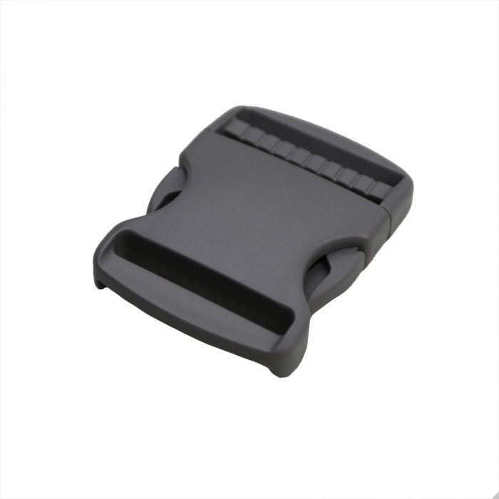 2 Inch Plastic Side Release Buckle Single Adjust Gray