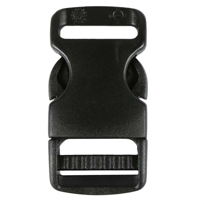 3/4 Inch Plastic Side Release Buckle Single Adjust Black
