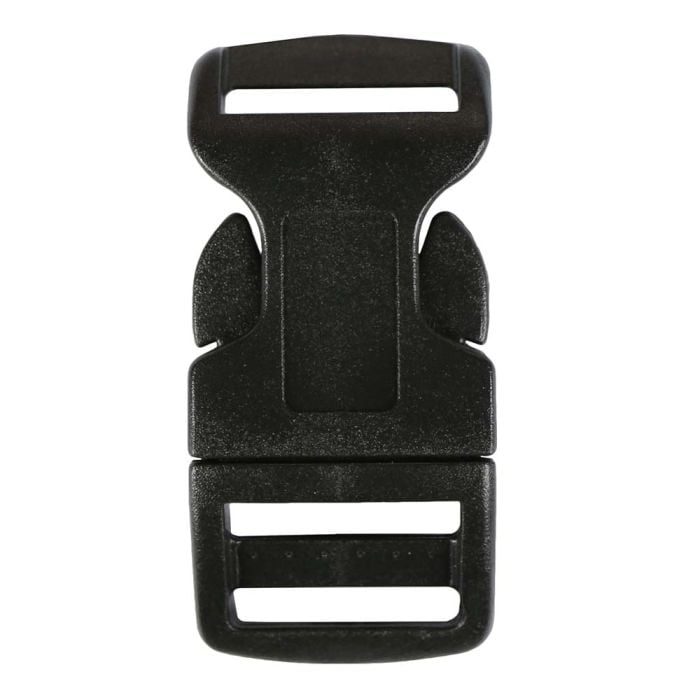 3/4 Inch Plastic Side Release Buckle Single Adjust Contoured Black