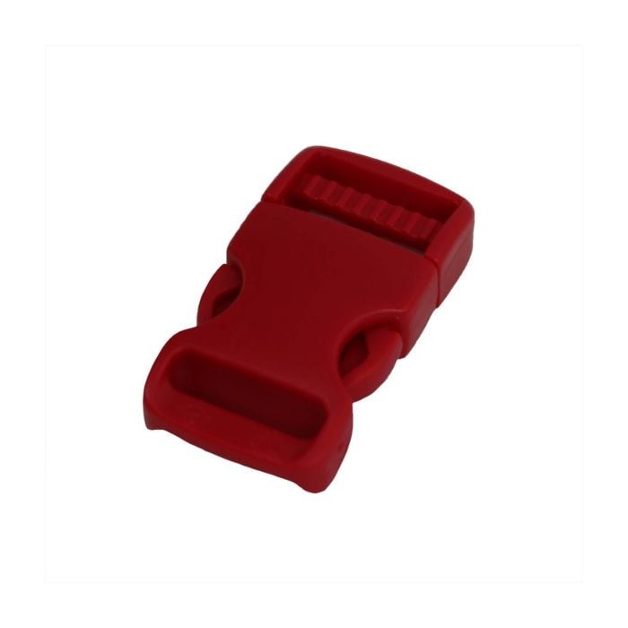 3/4 Inch Plastic Side Release Buckle Single Adjust Red
