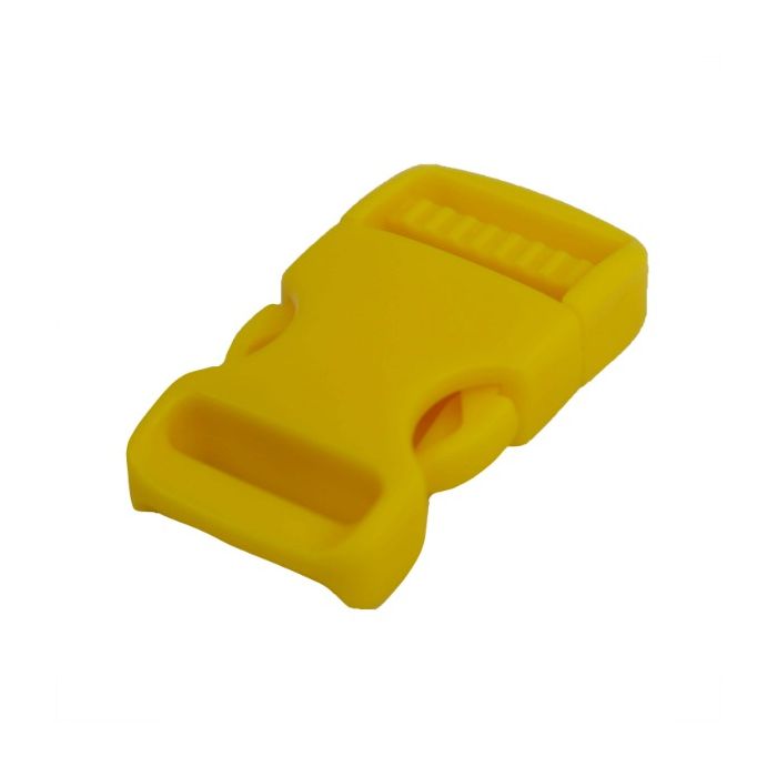 3/4 Inch Plastic Side Release Buckle Single Adjust Yellow