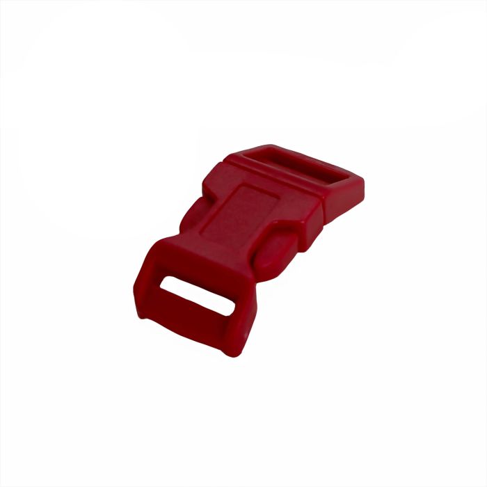 5/8 Inch Plastic Side Release Buckle Single Adjust Contoured Red