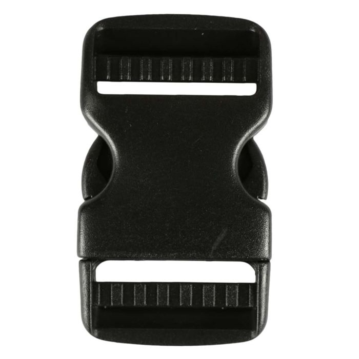 1 1/2 Inch Plastic Side Release Buckle Double Adjust Black
