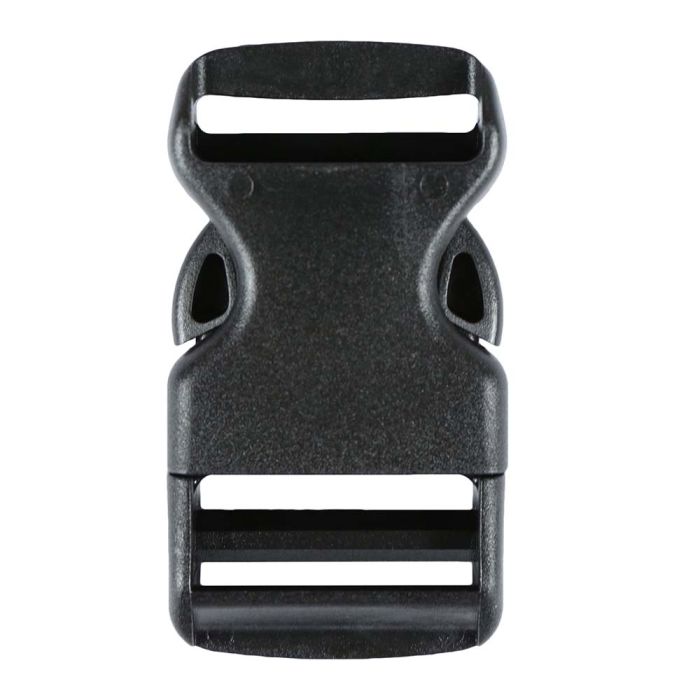 1 1/4 Inch Plastic Side Release Buckle Single Adjust Black