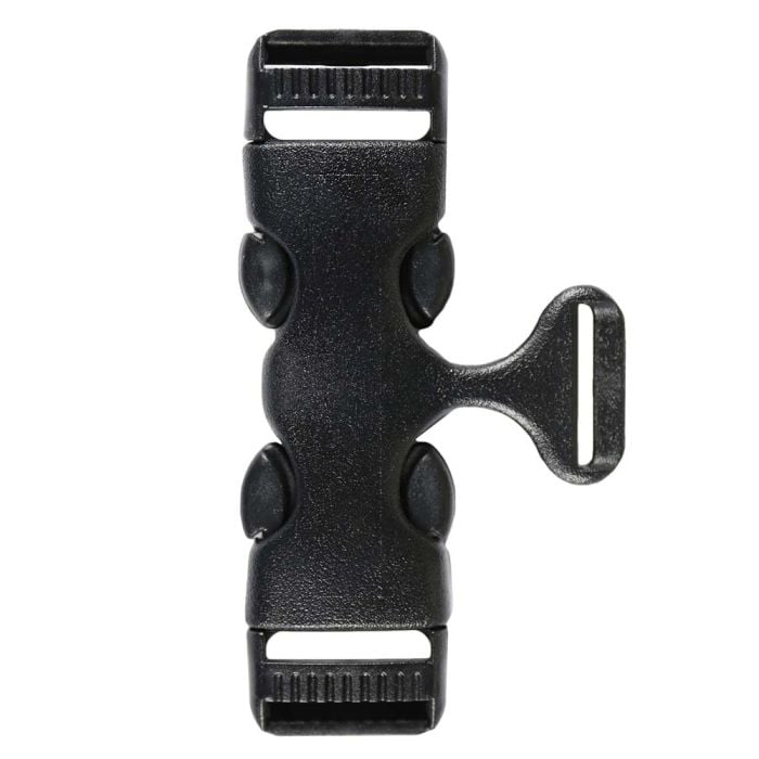 3/4 Inch Plastic 3-Way Side Release Buckle Black