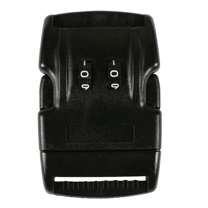 1 1/2 Inch Plastic Combination Locking Side Release Buckle No Adjust Black