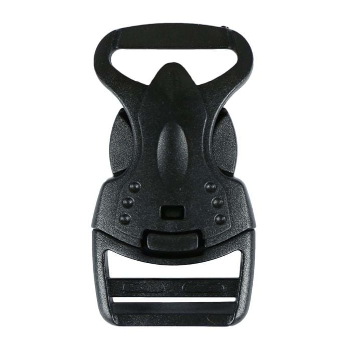 1 Inch Plastic Child Safe Side Release Buckle Single Adjust Black