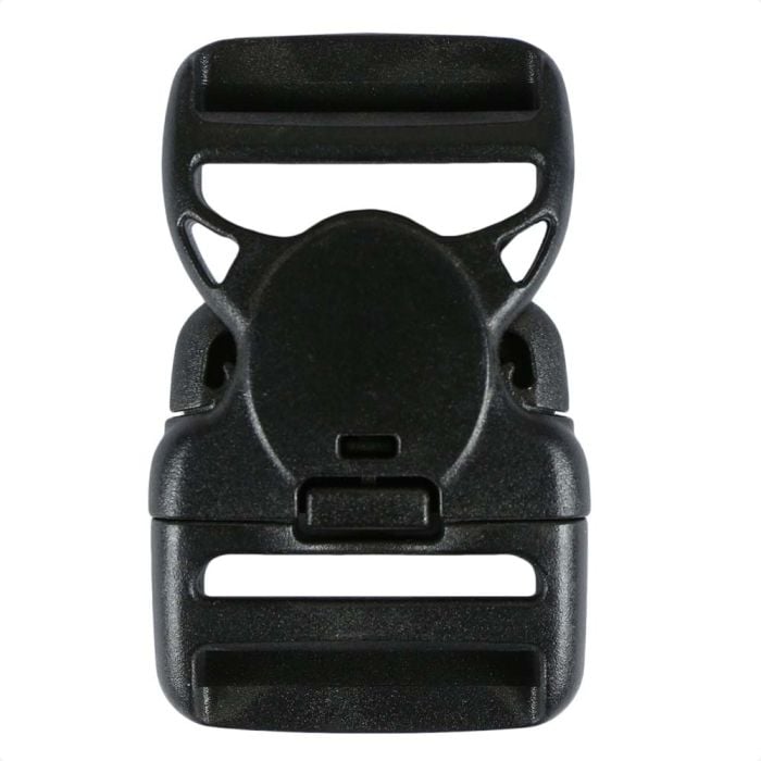 1 1/2 Inch Plastic Child Safe Side Release Buckle Double Adjust Black