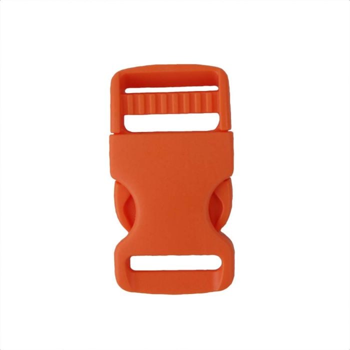 1 Inch Plastic Single Adjust Side Release Buckle Orange